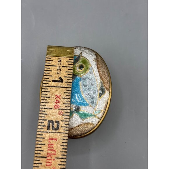 Vtg Owl Lipstick Holder With Mirror Brass Tone Retro Travel‎ Vanity - Picture 5 of 5